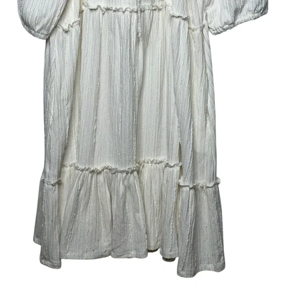 FRYE AND CO Women’s Flare Ballon Sleeves Dress Ivory Size 1X - Picture 9 of 12